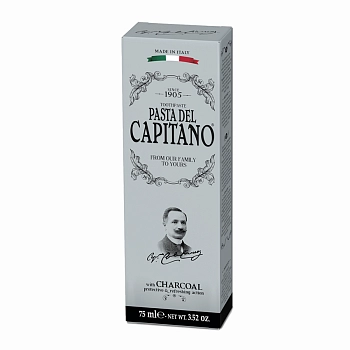 PASTA DEL CAPITANO Паста зубная с древесным углем / 1905 Charcoal 75 мл, фото 2