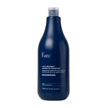 Шампунь нейтрализующий желтизну для светлых волос с маслом макадамии / I am MACADAMIA 1000 мл