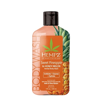 Гель для душа, ананас и медовая дыня / Hempz Sweet Pineapple & Honey Melon Herbal Body Wash 500 мл