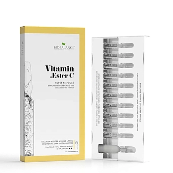 BIOBALANCE Ампулы для лица с витамином С 15% / SUPER AMPOLE VITAMIN C ESTER ETHYLATED ASCORBIC ACID 15% 10*2 мл, фото 3