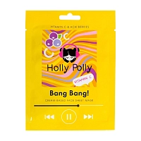 HOLLY POLLY Маска для лица тканевая, витаминная, на кремовой основе, с витамином С и ягодами асаи / Holly Polly Bang Bang! 22 гр, фото 1