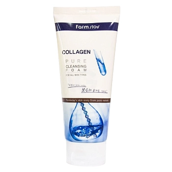 Пенка очищающая с коллагеном / PURE CLEANSING FOAM 180 мл, FARMSTAY
