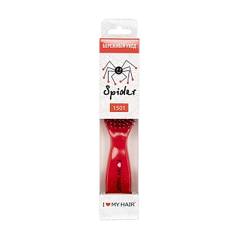 I LOVE MY HAIR Щетка парикмахерская для волос Spider Classic 1501, красная глянцевая M, фото 4