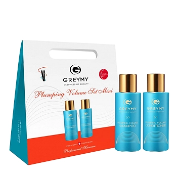 GREYMY Набор миниатюр (шампунь 100 мл + кондиционер 100 мл) Plumping Volume Set Mini, фото 1