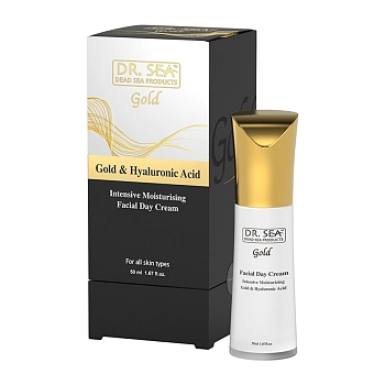 DR. SEA Крем дневной интенсивный увлажняющий для лица с золотом и гиалуроновой кислотой / Dr.Sea 50 мл, фото 2