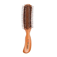 Щетка парикмахерская для волос Shiny Brush, деревянная, I LOVE MY HAIR
