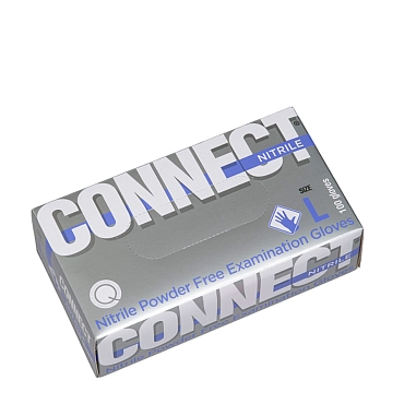 ЧИСТОВЬЕ Перчатки медицинские, голубые, нитрил, размер L / Connect Blue Nitrile 100 шт, фото 2