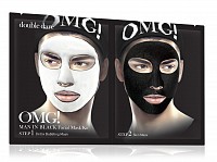 Комплекс мужских масок двухкомпонентный Детокс / Man in Black 47 г, DOUBLE DARE OMG!