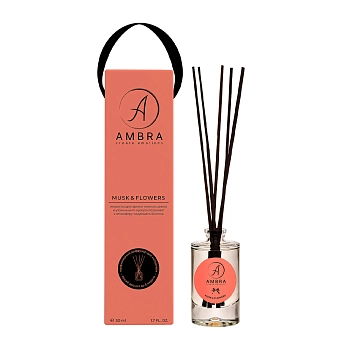 Аромадиффузор, мускус и цветы / Musk & Flowers Ambra 50 мл, AMBRA