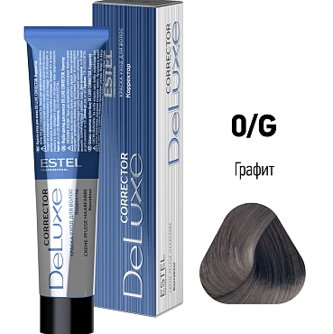 ESTEL PROFESSIONAL 0/G краска-корректор для волос, графит / DE LUXE Correct 60 мл