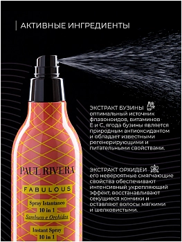 PAUL RIVERA Спрей мгновенный 10 в 1 / Fabulous  Instant Spray 10 In 1 200 мл, фото 3