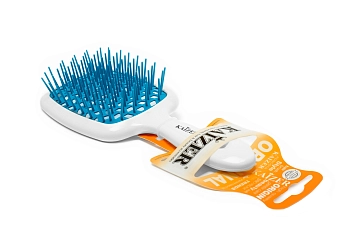 KAIZER Расчёска массажная, вентиляционная Имидж, пластик, цвет бело-синий, фото 4
