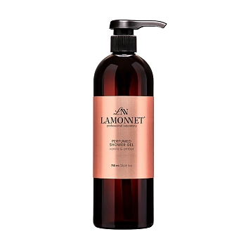 Гель парфюмированный для душа, ваниль и амбра / LAMONNET 750 мл