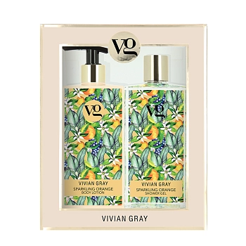 Набор для тела Искрящийся апельсин (гель для душа 350 мл + лосьон 350 мл) Vivian Gray Set Sparkling Orange