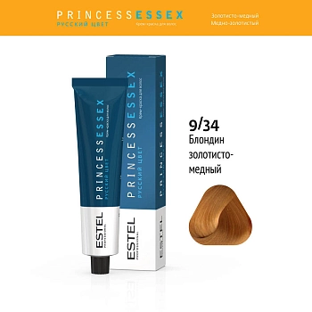 ESTEL PROFESSIONAL 9/34 краска для волос, блондин золотисто-медный (мускат) / ESSEX Princess 60 мл, фото 2