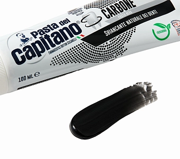 PASTA DEL CAPITANO Паста зубная Whitener Teeth With Charcoal / Отбеливающая с древесным углем 100 мл, фото 3