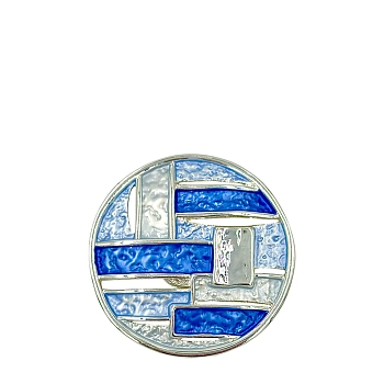 Брошь-магнит Круг удачи синий