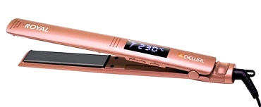 DEWAL PROFESSIONAL Щипцы для выпрямления волос Royal, с терморегулятором, титаново-турмалиновое покрытие, 24x120 мм, 60 Вт