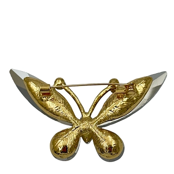 IWOU PROFESSIONAL Брошь Бабочка белый кристалл, фото 2