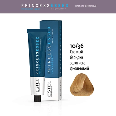 ESTEL PROFESSIONAL 10/36 краска для волос, светлый блондин золотисто-фиолетовый / ESSEX Princess 60 мл