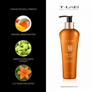 T-LAB PROFESSIONAL Шампунь для сухих волос / Organic Shape DUO shampoo 300 мл