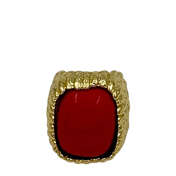 Кольцо Барон/ алый в золоте