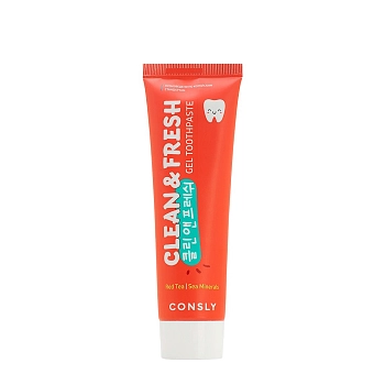 Паста зубная гелевая с экстрактом красного чая и морскими минералами / Consly Clean&Fresh 105 гр