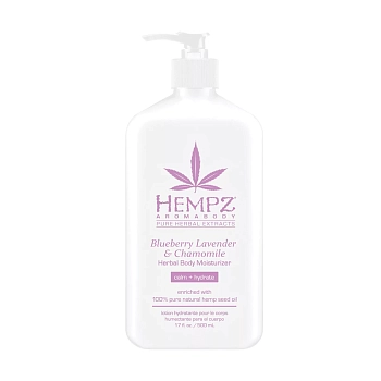 HEMPZ Молочко увлажняющее для тела лаванда, ромашка и дикие ягоды / Blueberry Lavender and Chamomile Herbal Body Moisturizer 500 мл, фото 1