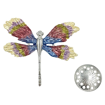 IWOU PROFESSIONAL Брошь-магнит Стрекоза радужная, фото 2