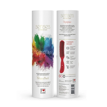 I LOVE MY HAIR Щетка парикмахерская для волос Therapy Brush, черная глянцевая M, фото 5