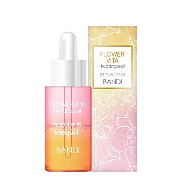 BANDI Масло двухфазное для кутикулы, мандарин / FLOWER VITA TWO DROPS OIL MANDARIN BOUQUET 20 мл, фото 2
