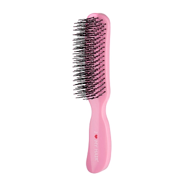 I LOVE MY HAIR Щетка парикмахерская для волос Therapy Brush, розовая глянцевая M