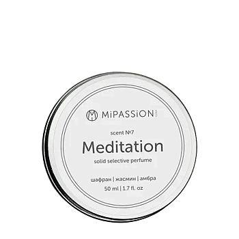 MIPASSIONcorp Духи твердые, шафран, жасмин, амбра / Meditation MiPASSiON 50 мл, фото 1