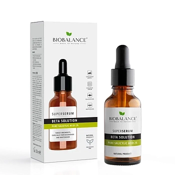 BIOBALANCE Сыворотка для лица с салициловой кислотой 2% / SUPER SERUM BETA SOLUTION PURE SALICIYLIC ACID 2% 30 мл, фото 2