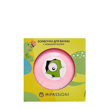MIPASSIONcorp Бомбочка для ванны с игрушкой, динозаврики / MiPASSiON 130 гр