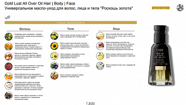 ORIBE Масло-уход универсальное для волос, лица и тела Роскошь золота / Gold Lust All Over Oil Hair, Body, Face 50 мл