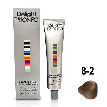 CONSTANT DELIGHT 8-2 крем-краска стойкая для волос, светло-русый пепельный / Delight TRIONFO 60 мл