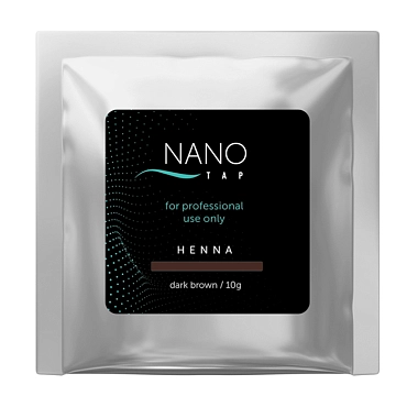 NANO TAP Хна для бровей в саше, темно-коричневый / NanoTap dark brown 10 гр