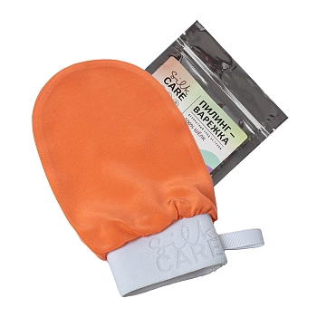 Варежка шелковая для пилинга коралловая дойпак / Silk Care Crazy Colours