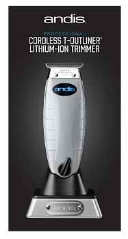 ANDIS Триммер для стрижки волос T-OUTLINER 0.1 мм, аккумуляторно-сетевой, 4 насадки, фото 10