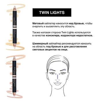 BEAUTYDRUGS Карандаш-хайлайтер двойной, 01/ Twin Lights 13 г, фото 2