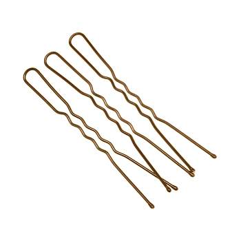 DEWAL PROFESSIONAL Шпильки коричневые, волна 60 мм, 24 шт/уп (на блистере), фото 2