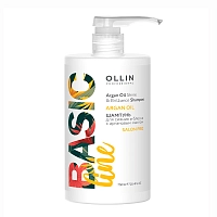 OLLIN PROFESSIONAL Шампунь с аргановым маслом для сияния и блеска волос / Argan Oil Shine & Brilliance BASIC LINE 750 мл, фото 1
