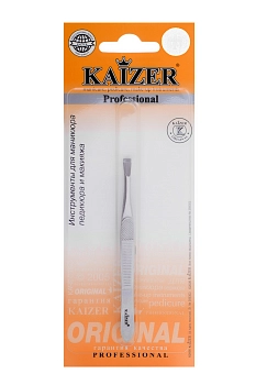 KAIZER Пинцет для бровей, прямой, матовый, фото 4