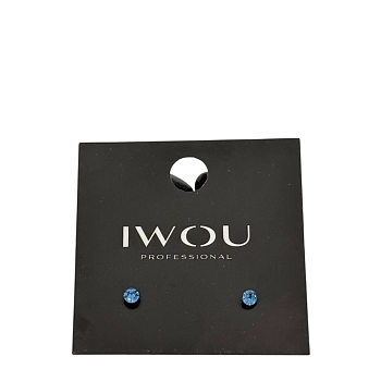 Серьги гвоздики IWOU небесные 4мм