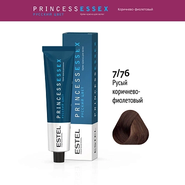 ESTEL PROFESSIONAL 7/76 краска для волос, средне-русый коричнево-фиолетовый / ESSEX Princess 60 мл