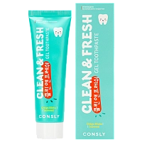 CONSLY Паста зубная гелевая с экстрактами гинкго билоба и морских водорослей / Clean&Fresh Consly 105 гр, фото 4