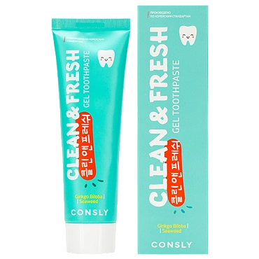 CONSLY Паста зубная гелевая с экстрактами гинкго билоба и морских водорослей / Clean&Fresh Consly 105 гр
