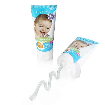 BRUSH-BABY Паста зубная детская для прорезывающихся зубов до 2-х лет, яблоко-мята / Brush Baby 50 мл, фото 2
