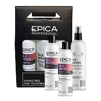 EPICA PROFESSIONAL Набор для вьющихся волос (шампунь 300 мл + кондиционер 300 мл + спрей 300 мл) Silk Waves, фото 2